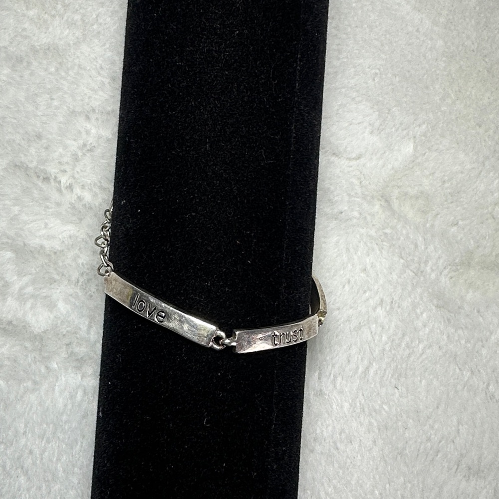 Sterling-Tone  Bar Bracelet in Silver
